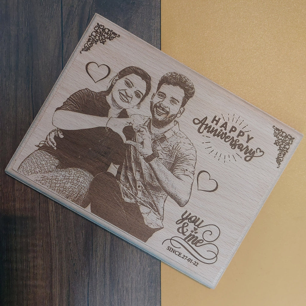 Personalized Laser Engraved Wooden Photo Frame