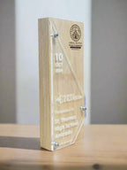 Classic Rectangular Wooden Plaque Memento (250mm x 100mm)