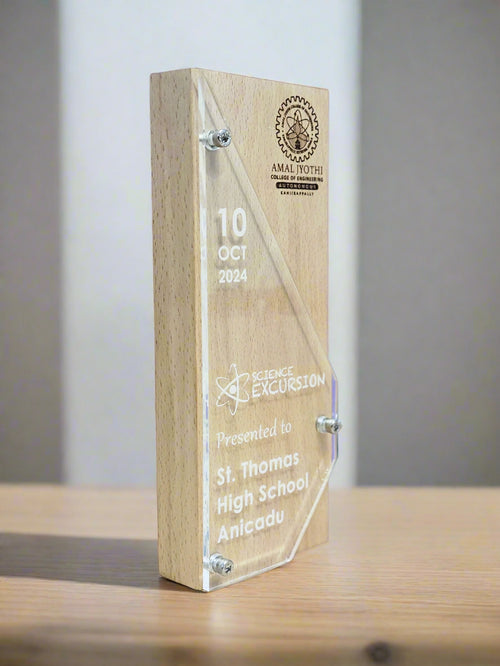 Classic Rectangular Wooden Plaque Memento (250mm x 100mm)