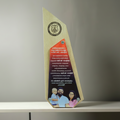 Prism Edge Tribute Plaque Memento (250mm x 100mm)