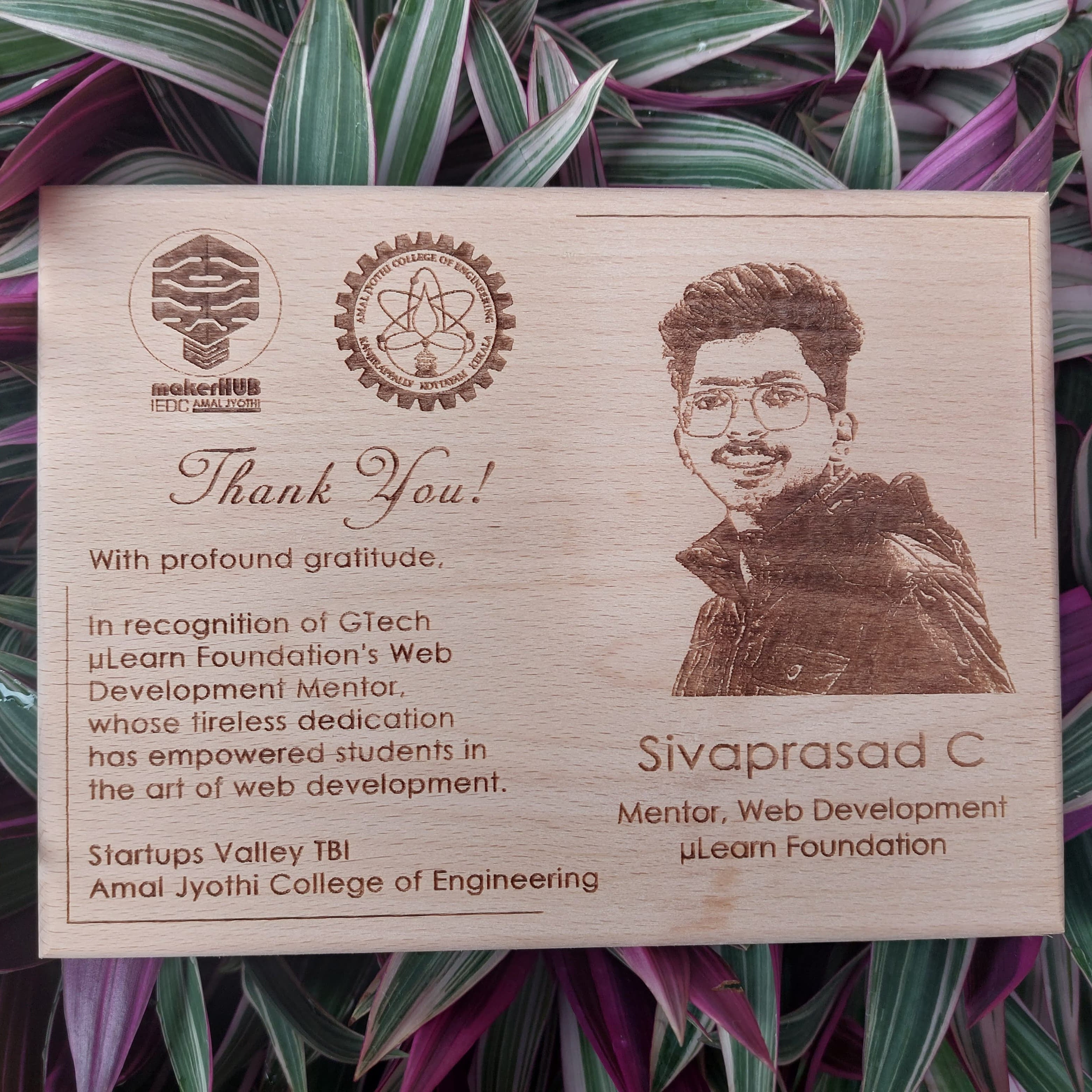 Personalized Laser Engraved Wooden Photo Frame