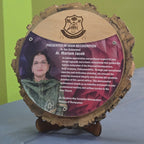 Personalized 8" Wood Slice & Acrylic Memento