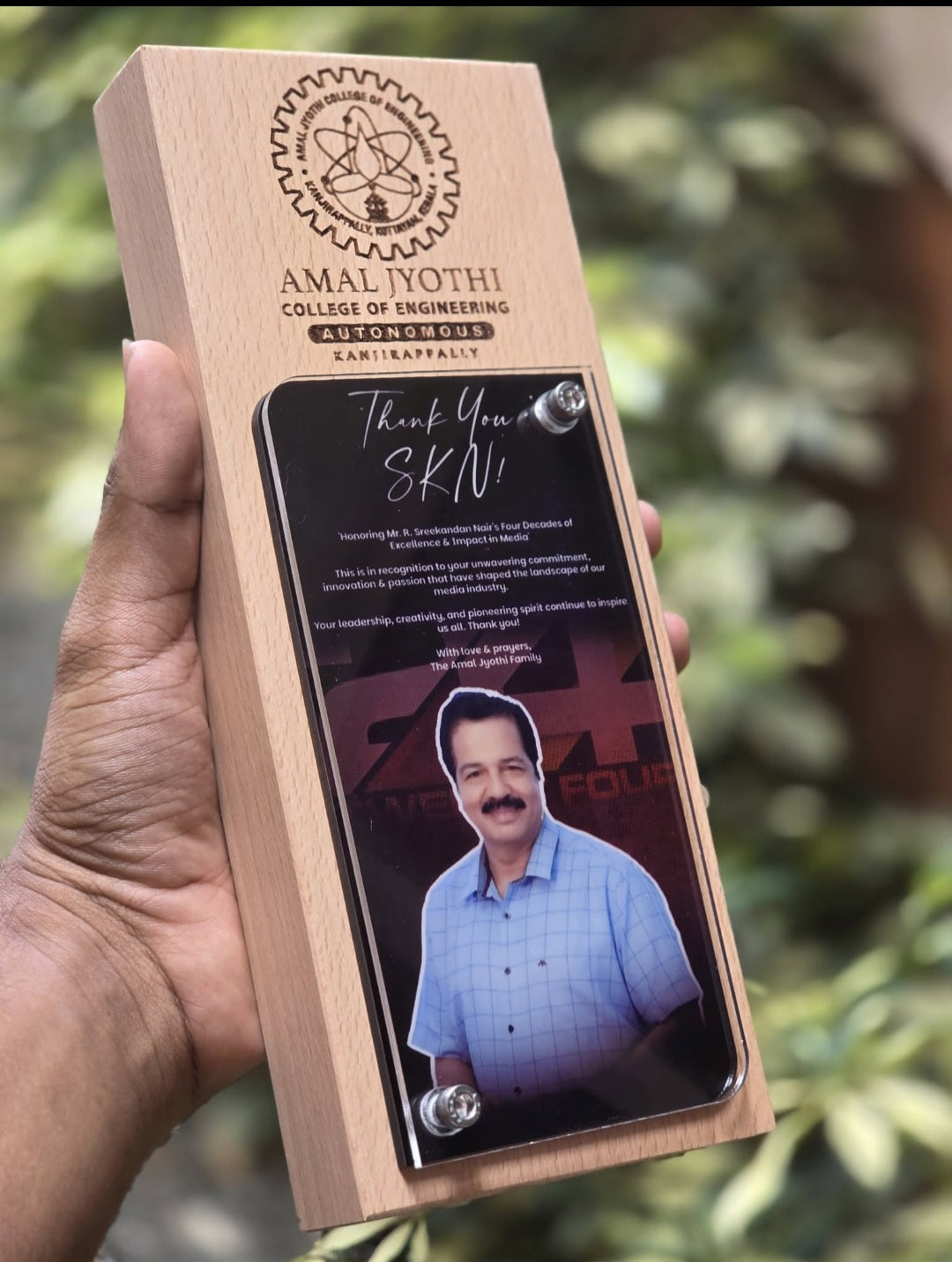 Wood and Acrylic Combo With Color Printed Acrylic With Color Printed Acrylic (250mm x 100mm)