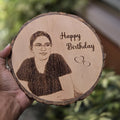 Personalized Round Laser Engraved Wooden Plaque
